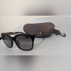 Maui Jim Heliconia Polarized Sunglasses 739-02B Black Tokyo Tortoise/Gray Glass